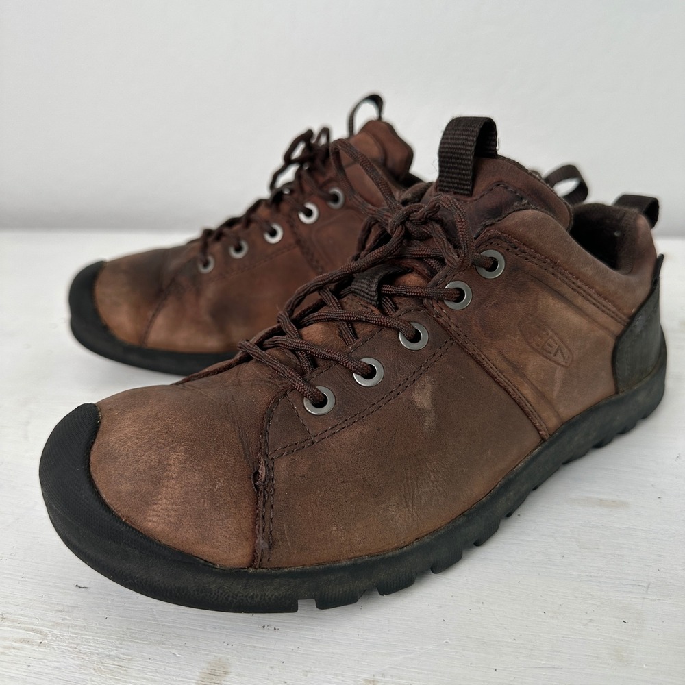 Keen Shoes Mens 8 Austin Brown Leather Lace Up 1017400